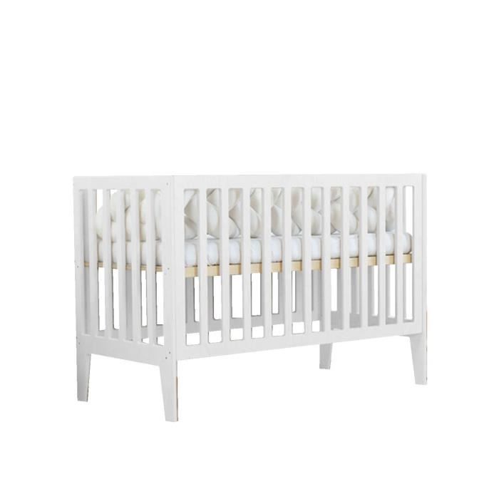 Lit évolutif - GENERIQUE - KIPPY - Bois - Blanc - 60 x 120 cm