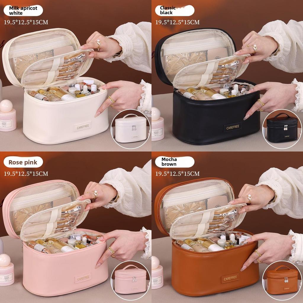 Pu Material Travel Cosmetic Bag With Waterproof Design For Daily Use And Storage