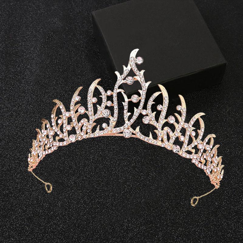 Bride Crown Wedding Dress Accessories Fugitive Princess Birthday Crown Dress Hair Accessories Beauty Pageant Performance Hair Crown