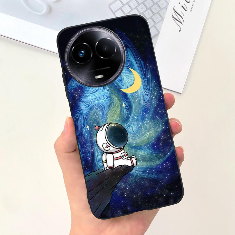 

Astronaut Pattern Cases For Realme 11x Realme 11 Pro Plus Pro+ Back Case Cow Print Matte Liquid Silicone Bumpe Realme11X 11Pro Realme 11 Pro