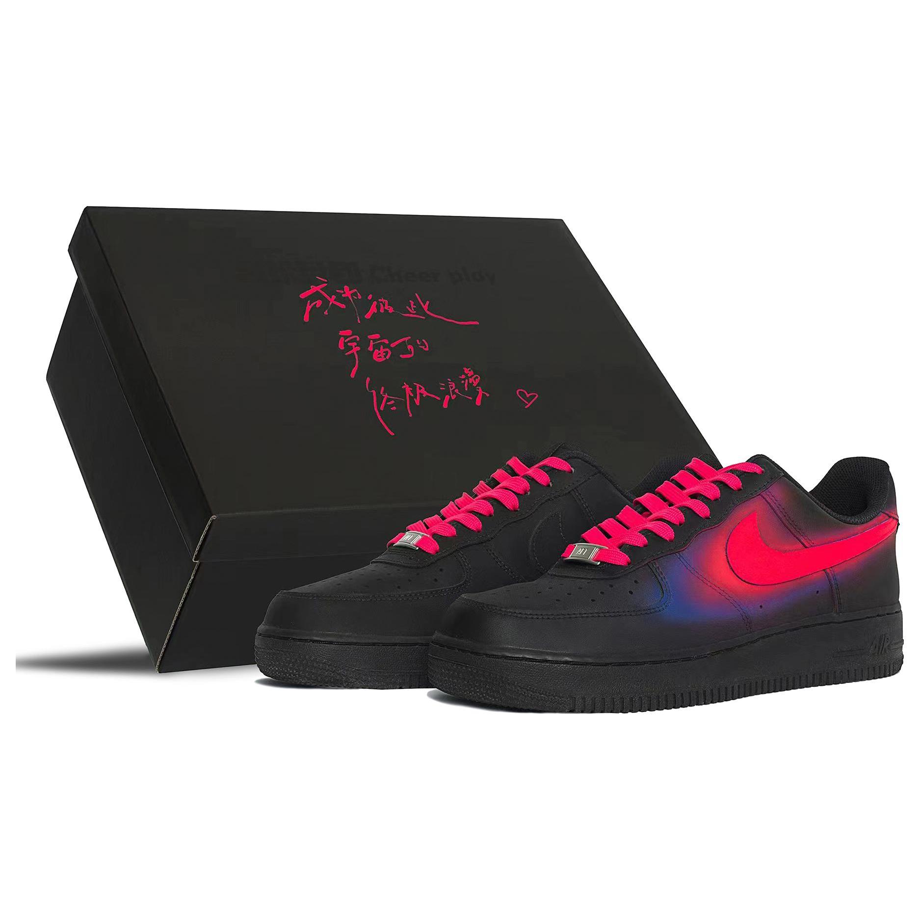 

Nike Air Force 1 Low top Skateboard Shoes Men s Pink Black CW2288-001(Team61-S-BOX) 43