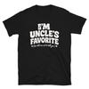 I’m Uncle’s Favorite (He Told Me Not To Tell You) T-Shirt, Funny Uncle Niece Nephew Gift, Family Humor Graphic Tee