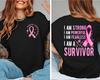 TXBreast Cancer Shirts for Women "I AM A SURVIVOR" Vintage Breast Cancer Awareness T-shirts