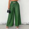 Fashion Retro High Waist Elastic Loose Wide Leg Pants Women Elegant Solid Street Casual Long Trousers Women Spring and Autumn Ladies Baggy Pants 25792