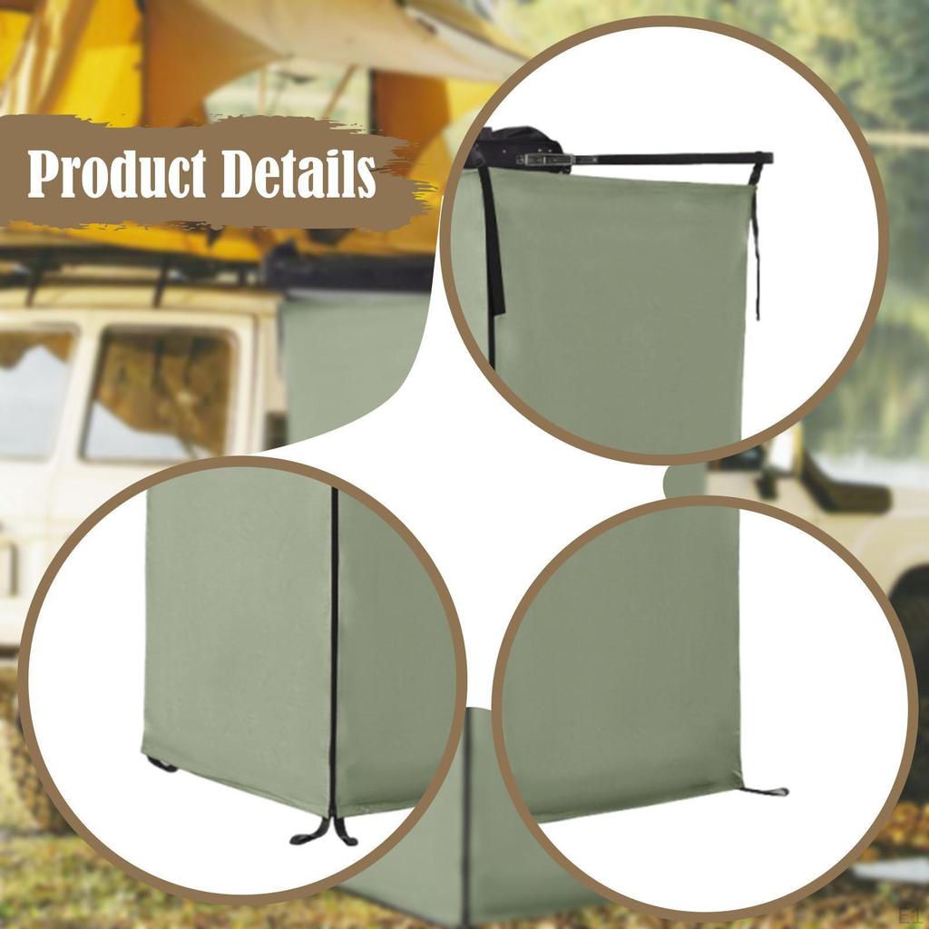 Side Shower Tent for Vehicles, Privacy Screen, Bathroom, Camping, Portable Outdoor Cabin,