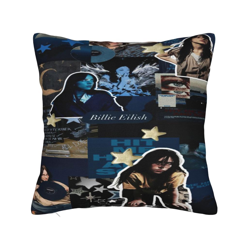 Billieds Hit Me Hard And Soft Tour Printing Pillowcases Cushion Cover Throw Pillow Cover Y2K Zippered Multiple Sizes