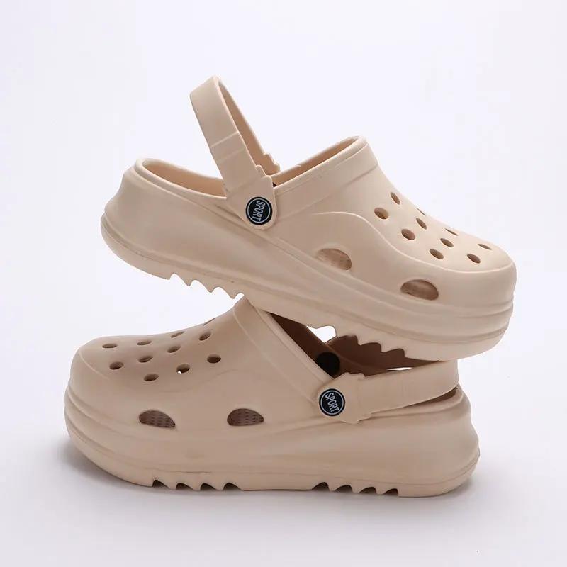 Fashion Chunky Platform Clogs Shoes for Women Thick Bottom Non Slip Beach Sandals Woman Summer 2025 Fashion Wedges EVA Sandals Slippers