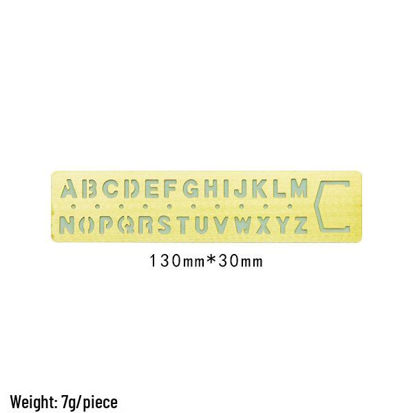 

Vintage Brass Bookmark & Multi-functional Ruler – Hollow Metal Design with Letters & Numbers for Students