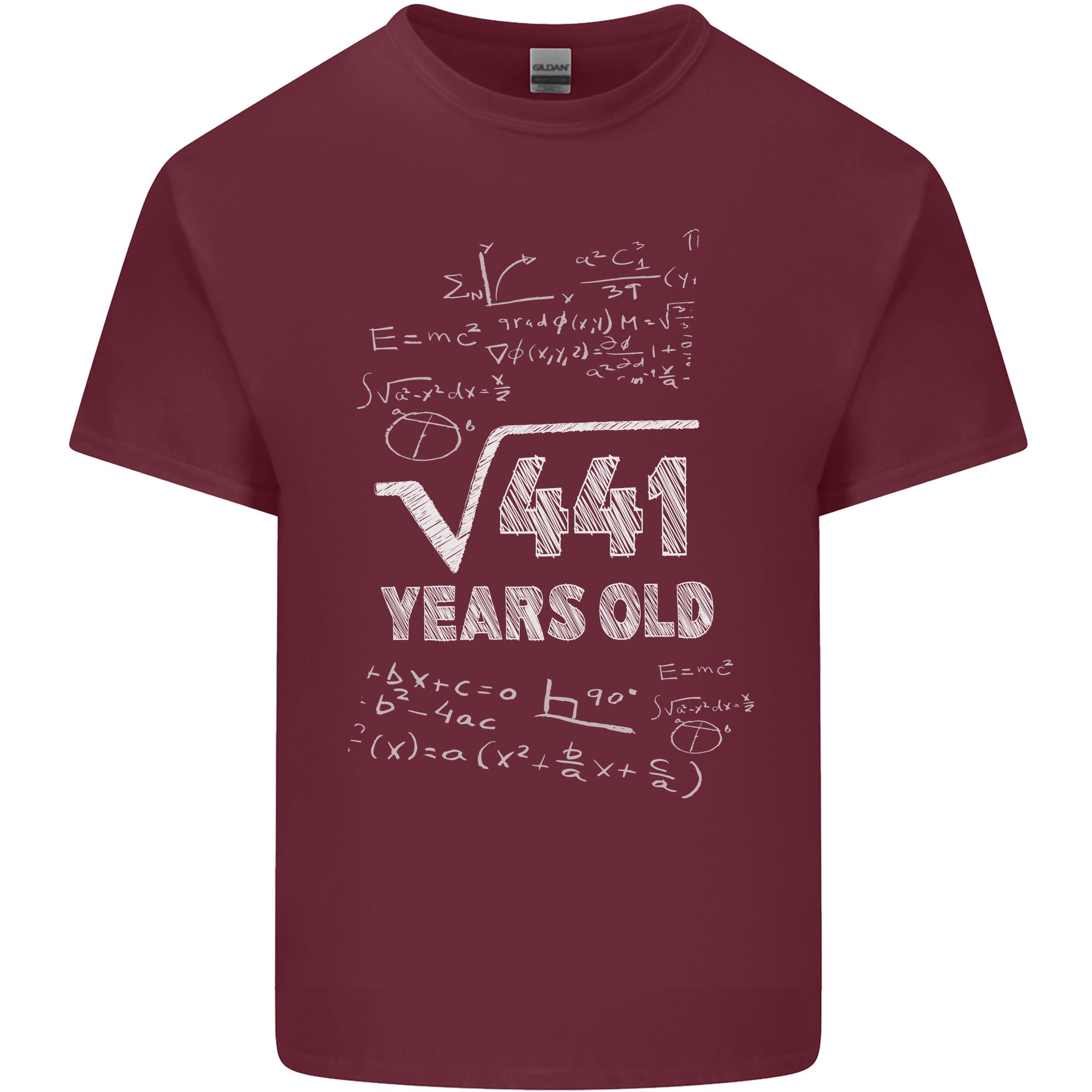 21st Birthday 21 Year Old Geek Funny Maths Unisexs Light Cotton TShirt S
