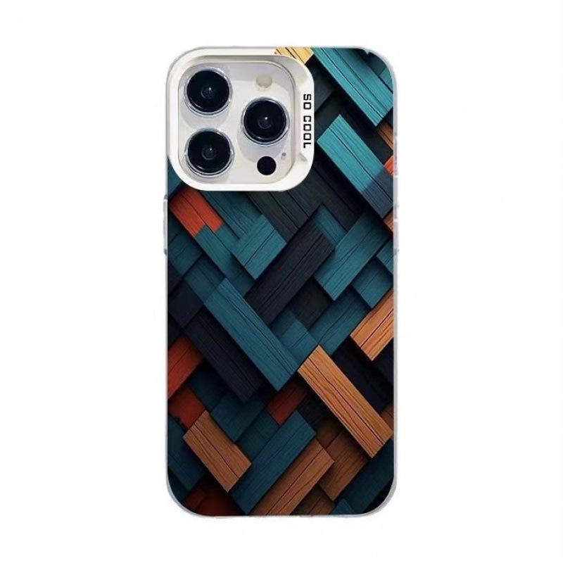 Multi-Colored Wooden Block iPhone Cases for iPhone 13 to 17 Pro Max - Creative, Unique Design