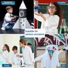 Apparlxer Dokter Cosplay Wetenschapper Kostuum voor Kinderen, Witte Jas, Labjas, Veiligheidsbril, Druppelaar, ID-kaart, Naamplaatje, Halloween, Theater, Evenementen,