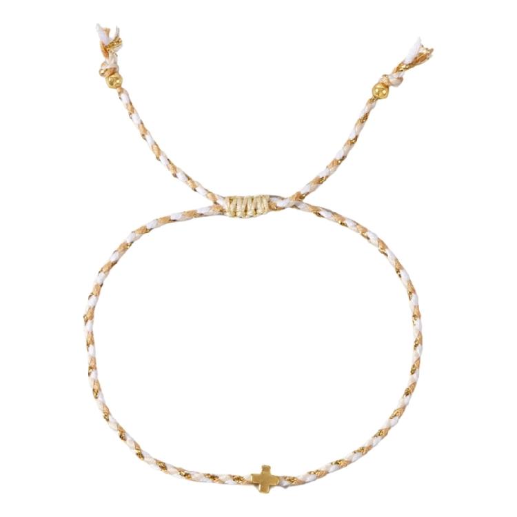 Bohemian Inspire Cotton Rope Crosses Bracelet Adjustable Designs Jewelry Accessory for Trendy Adults Everyday Wear