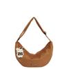 Small Faux Suede Animal Print Bag With Zipper Closure For Casual Daily Use
