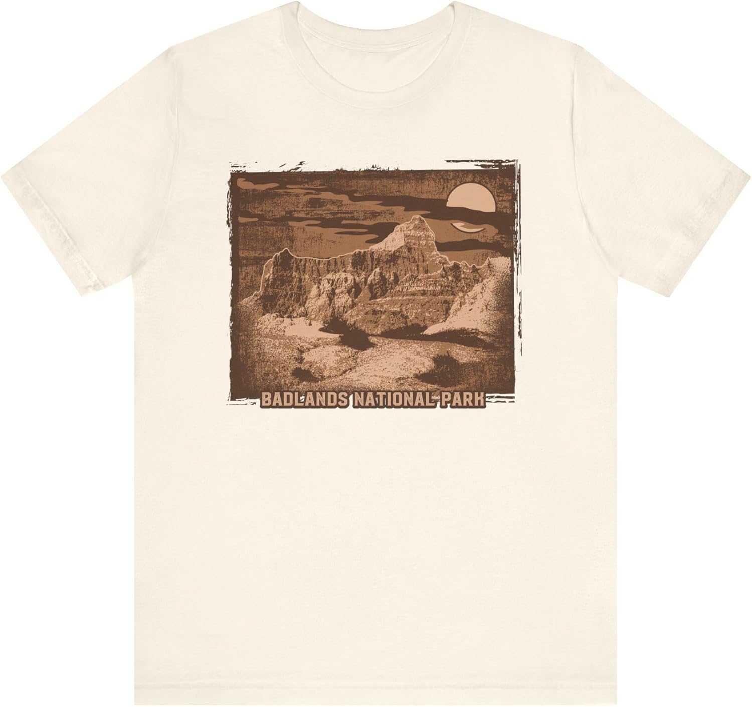Badlands Retro Poster Graphic Design Tee, Badlands Shirt, Vintage Tees, Art Design T-Shirt, Graphic Tee, Retro Art Shirts Natural S разноцветный