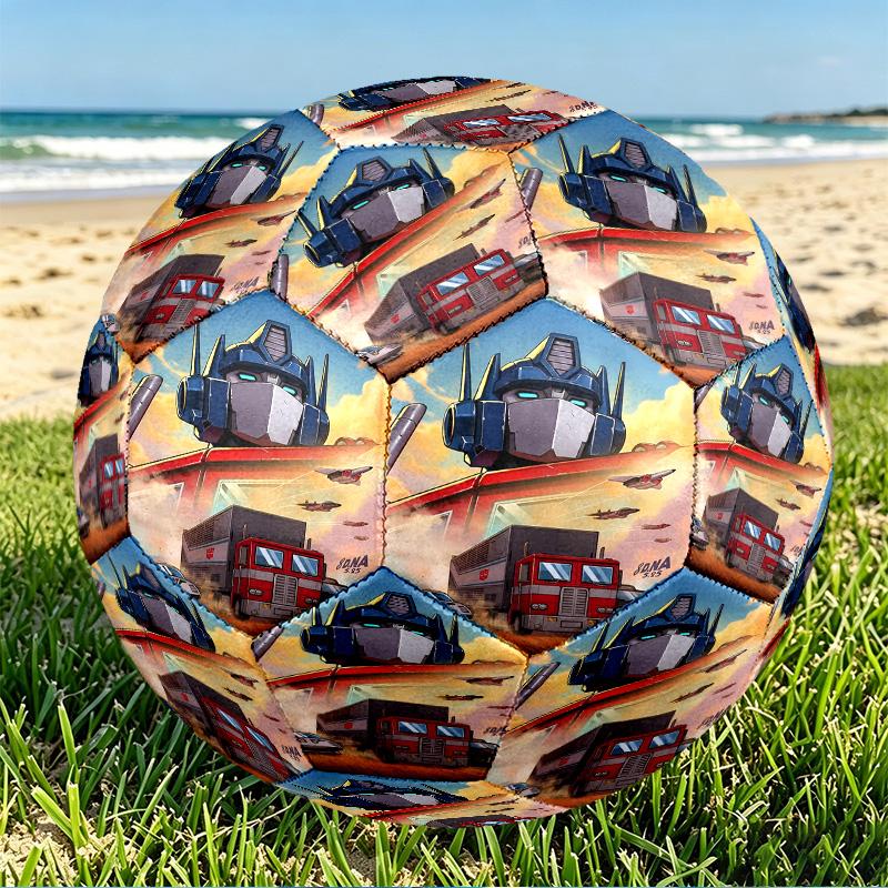 Transformers Print Size 5 Soccer Ball, PU Wear Resistant Football for Match Training and Daily Practice, Birthday Gift for Soccer Fans
