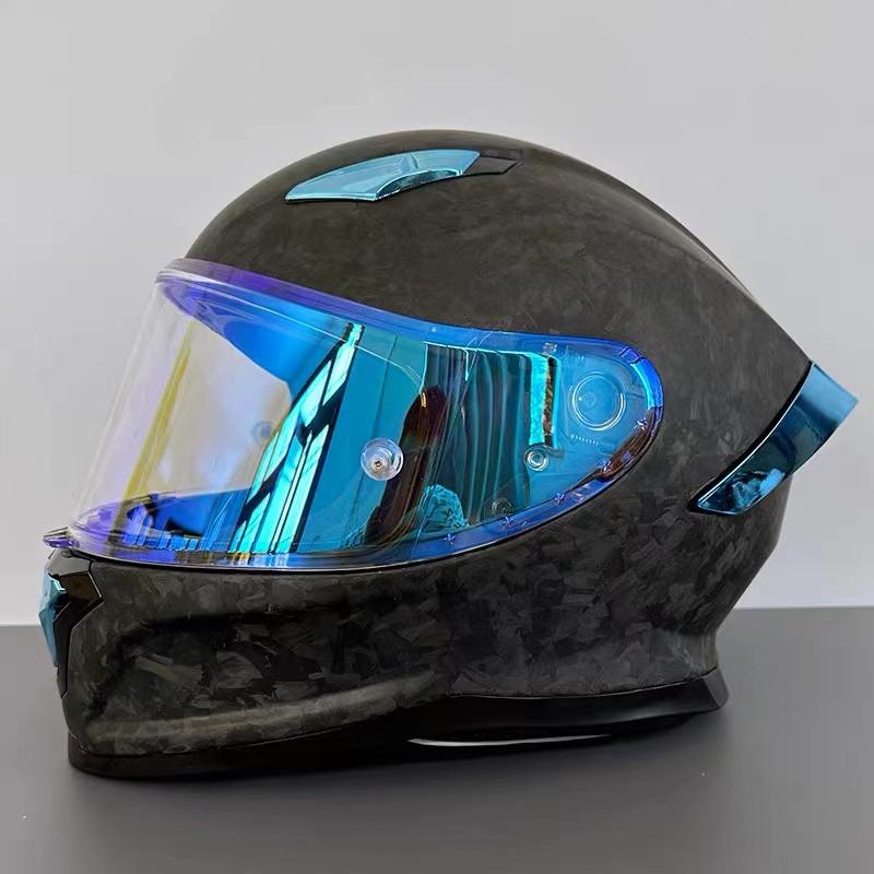 

Шлем для мотоцикла Aurora Black с кованым узором из углеродного волокна, полнолицевой, Capacetes, сертифицированный DOT ECE, шлем для мотокросса, мужской XXL