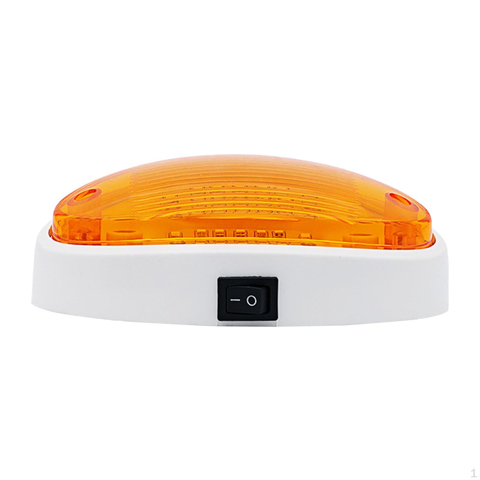 

LED RV Light 12V Replacement for Rvs Fixture Multifunction Oval Single Lights with Yellow Light