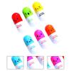 6 Pcs Cute Smiling Face Pill Ball Point Pen Telescopic Vitamin Capsule Ballpen