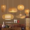 Newest Bamboo Pendant Lamp Ceiling Lights Rattan Wicker Lustre Hand Knit Braiding Suspended Home Dining Braided Indoor Decor Hot