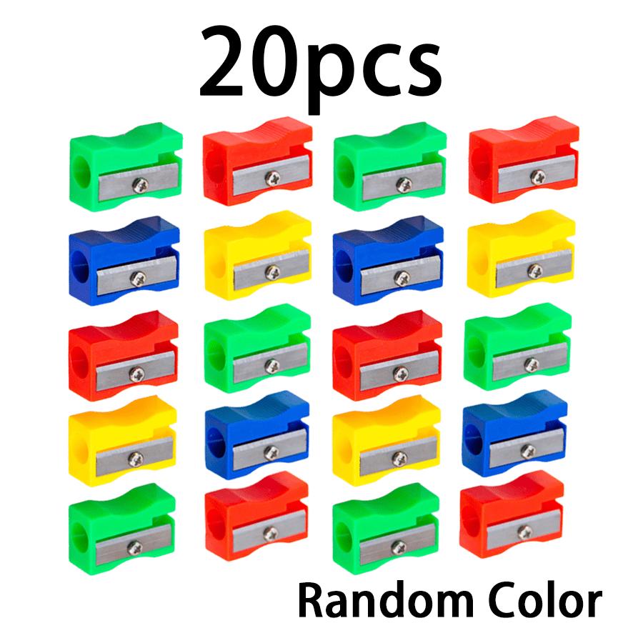 20pcs Random Color Pencil Sharpener School Office Study Supplies Lightweight Portable Tool for Writing Drawing Sketching Note