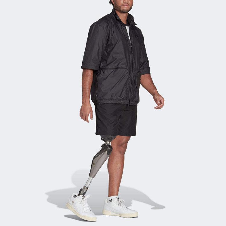 Adidas Originals Reclaim Utility Solid Logo Removable Sleeve Loose Collar Long Sleeve Jacket Men Jacket Black HK2752