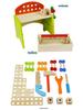 Children's Wooden Tool Box: Educational Workbench Toy for Boys with Simulation Repair, Screw, Nut Disassembly & Assembly Activity.