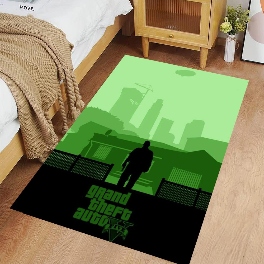 Gta Area Rug Design For Dormitory Living Rooms Balcony Outdoor Antislip Carpet Anime Office Decor Best For Christmas