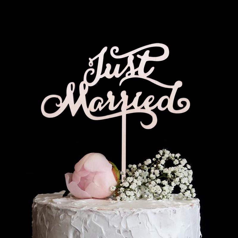 Rustic Wedding Decor Wooden Letter Mr&Mrs Love Just Married Cake Topper Bride Groom Wedding Engagement Party Decoration Supplies