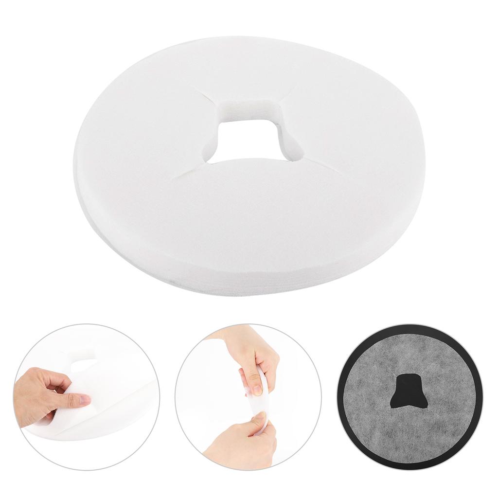 100Pcs Face Massage Cover Pad Disposable Salon SPA Face Hole Pillow Mat
