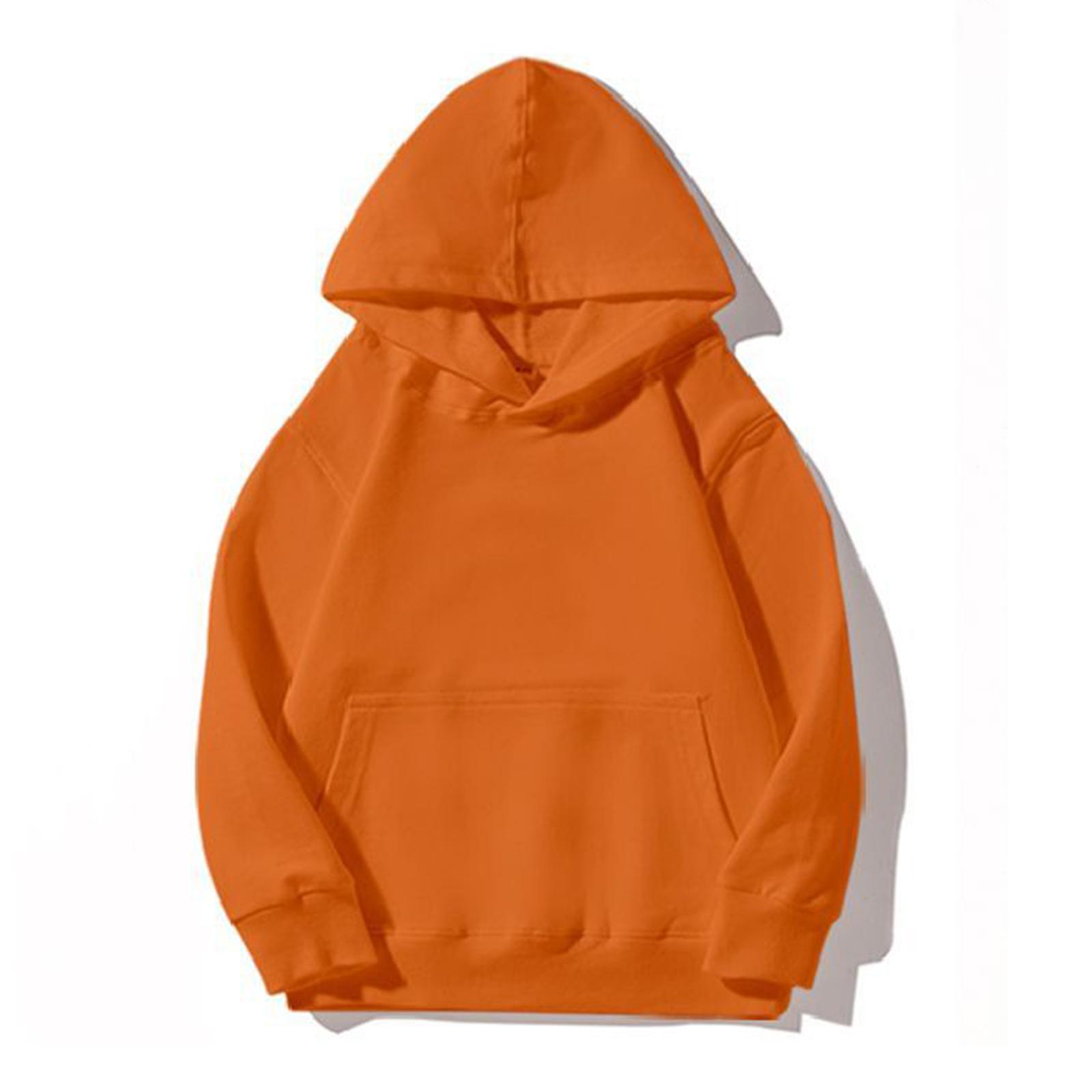 

Дитячий Модний Однотонний Пуловер для Хлопчиків, Повсякденне Худі з Круглим Вирізом 150 шафрановий