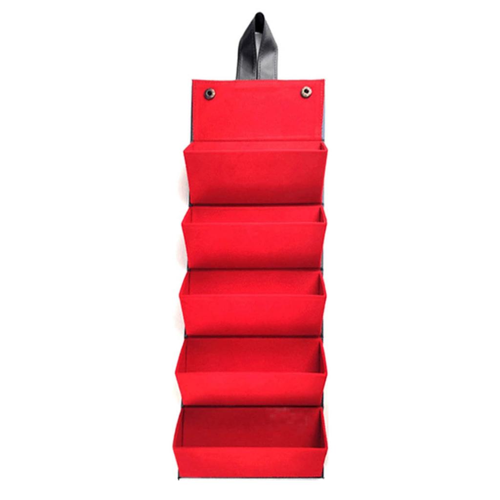 Sunglass Travel Holder Foldable PU Eyeglass Organizer with 5Slots for Jewelry Storage Multiple Hanging Eyewear Display