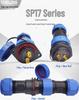Yue Ling SP17 Series IP68 Waterproof Aviation Plug with Rear Nut Flange