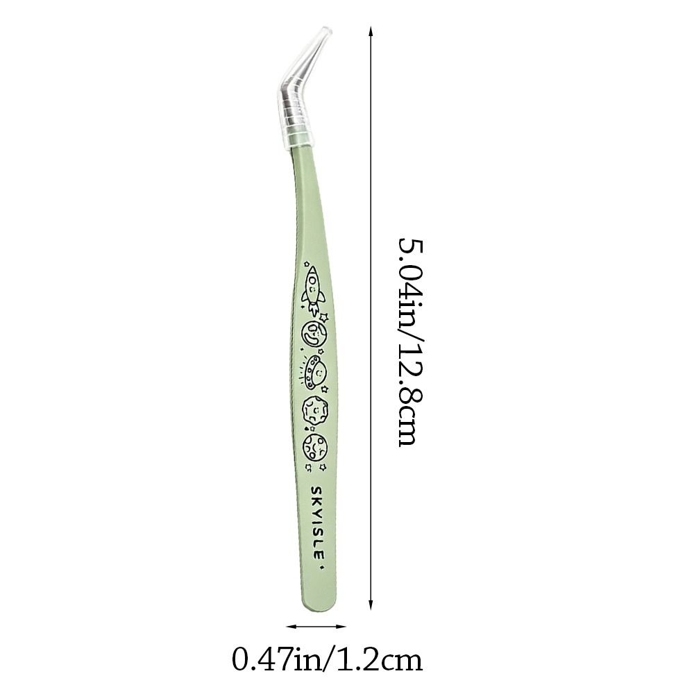High Precision False Eyelash Tweezers Stainless Steel Eyelash Curler Extensions Grafting