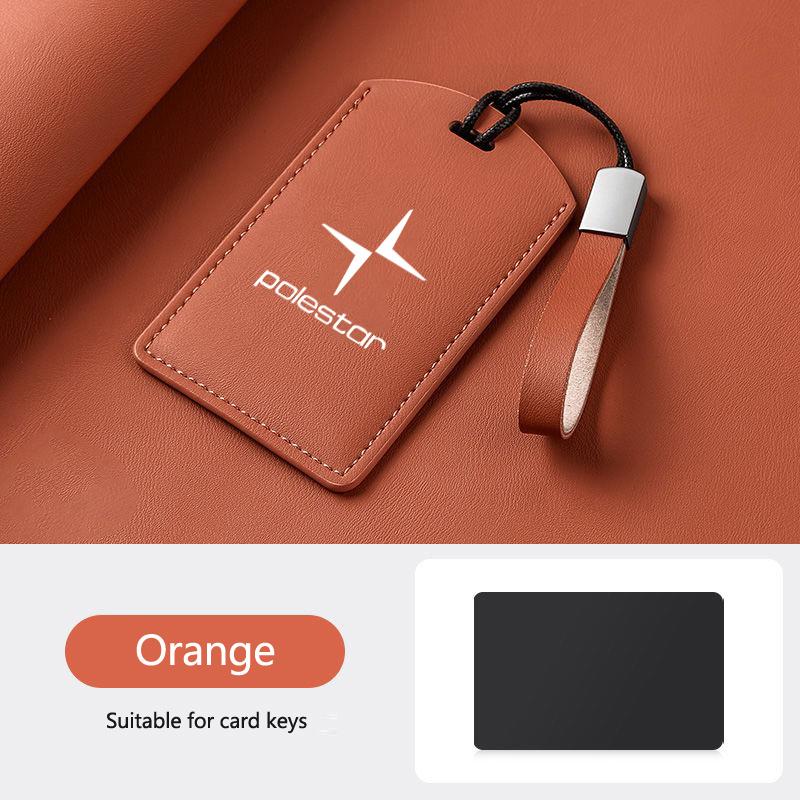 Leder Auto Smart NFC Karten Schlüssel Etui Abdeckung Schlüssel Tasche Schale Halter Für Volvo Polestar 3 Polestar 4 2023 2024 Schlüssel Schutz Zubehör