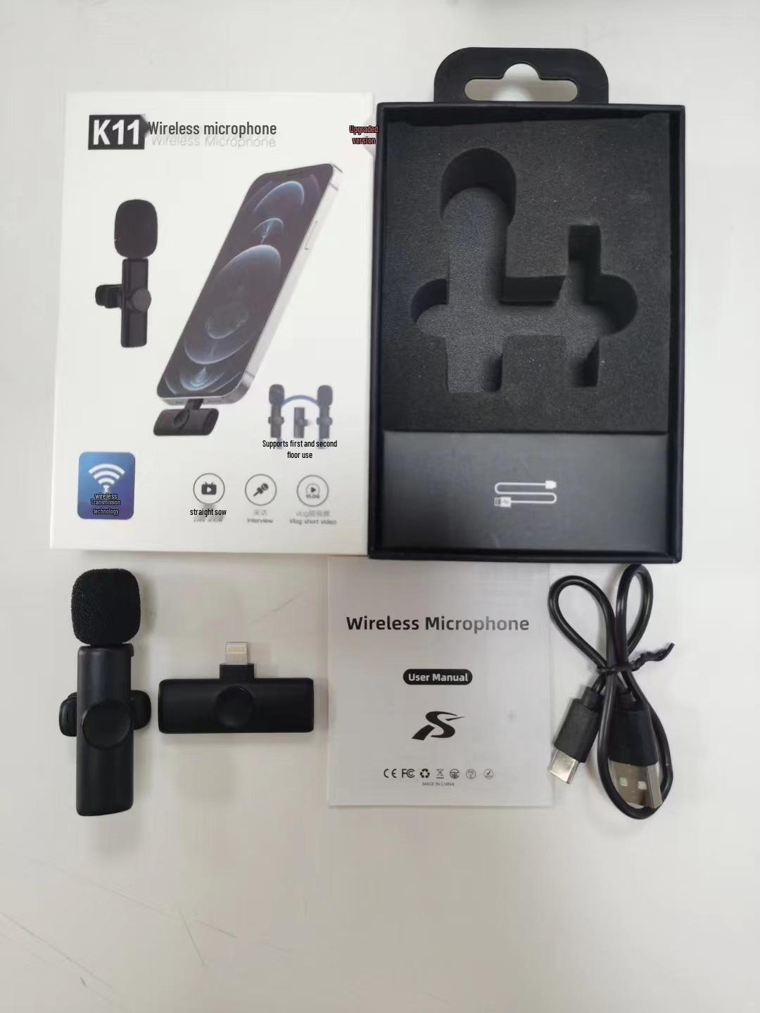 

K8K9 Wireless Lavalier Microphone for Live Streaming, Vlogs, and Intelligent Noise Reduction