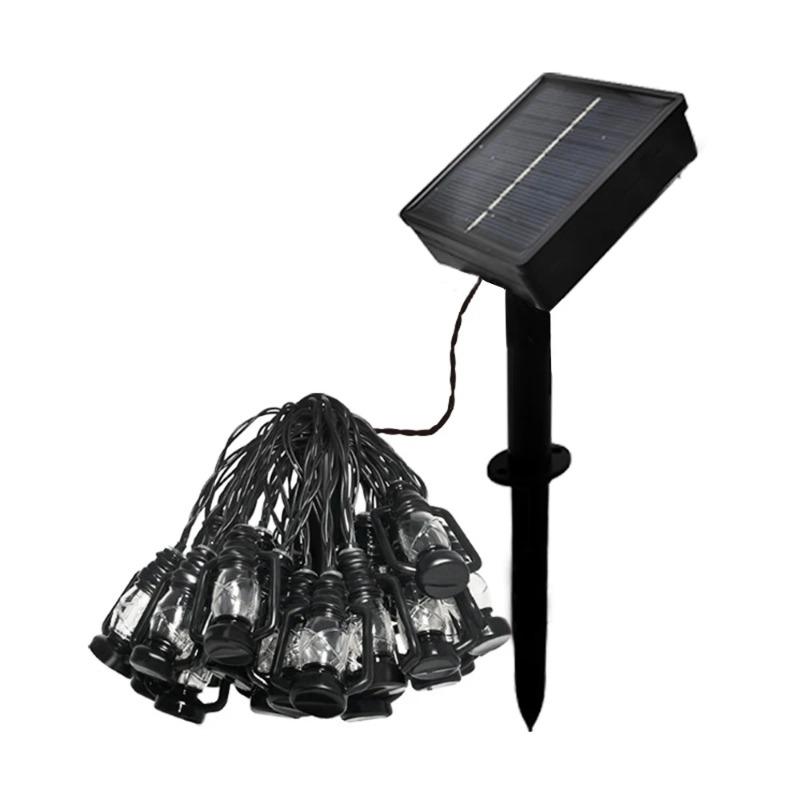 Solcelle LED-lys Utendørs Solcellelampe Parafinflaske Retro Lyslenke Jul Eventyrhage Gård Campinglys Dekorasjon