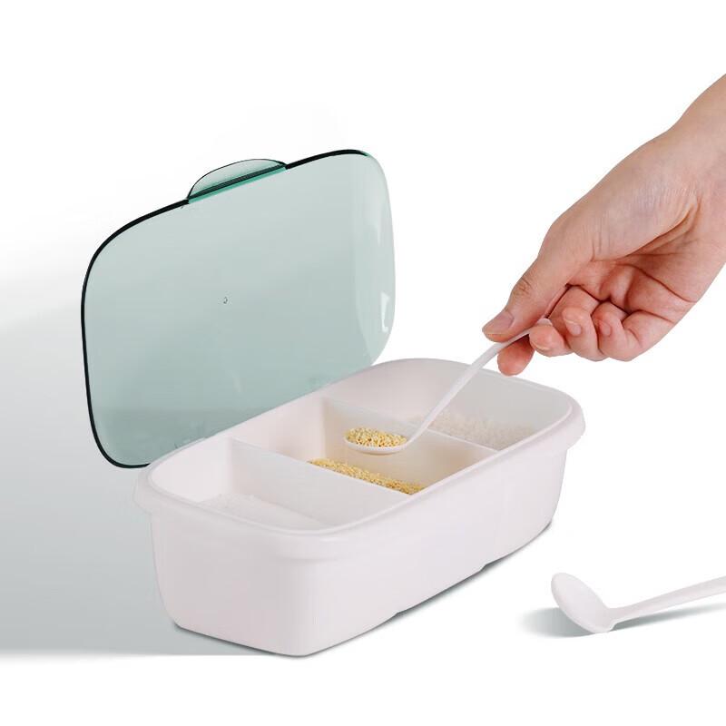 CHAHUA 3-Compartment Seasoning Box with Spoons