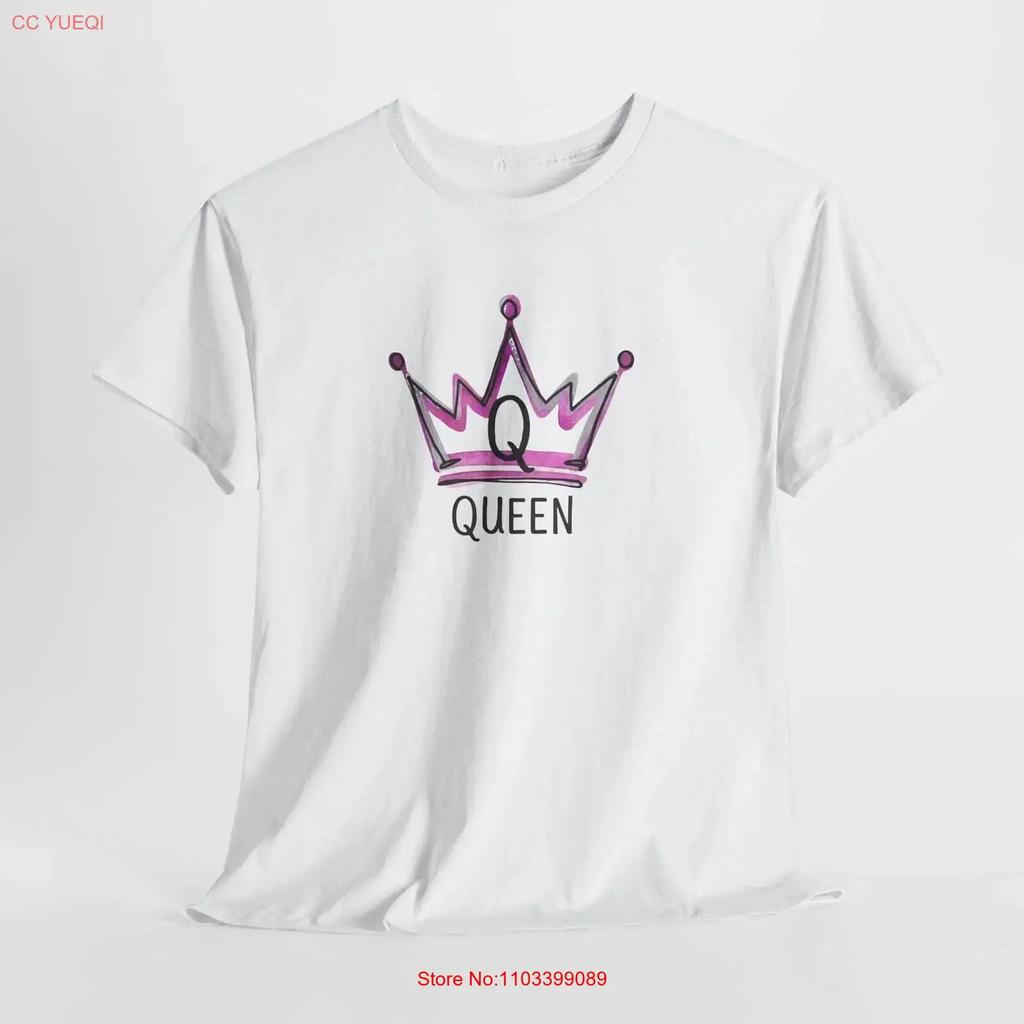 Watercolor Crown Queen T Shirt Princess Female Tee For Couple Design Vintage Slightly Fashion Comfortable Versatile