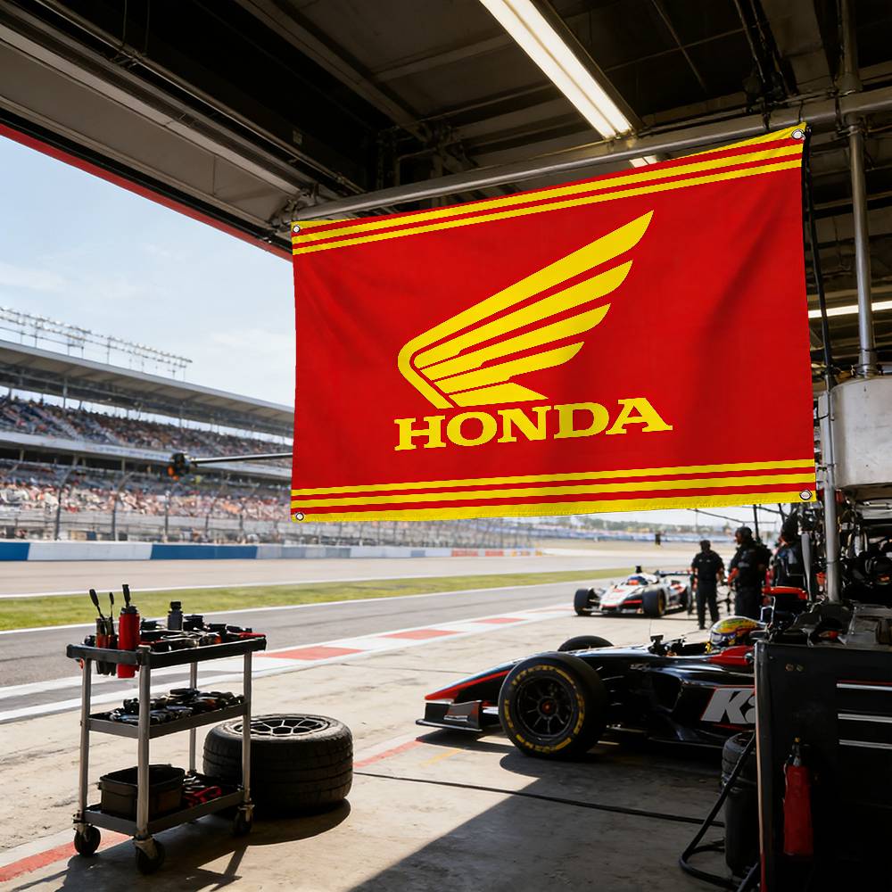 Motorcycle For HONDA Flag 120g Polyester Sublimation Print Durable Hanging Banner Home Decor Gift XK6