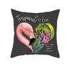 Housse de Coussin Décorative Flamant Rose Plantes Tropicales d'Été Feuilles Vertes Housse de Coussin à Jeter Housse de Coussin Flamant Rose