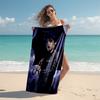 1pc Wednesday (4) Beach Towel, Comfortable and Thick, and Swimming/Bath/Picnic/Camping Towel, Suitable for Seaside Beaches