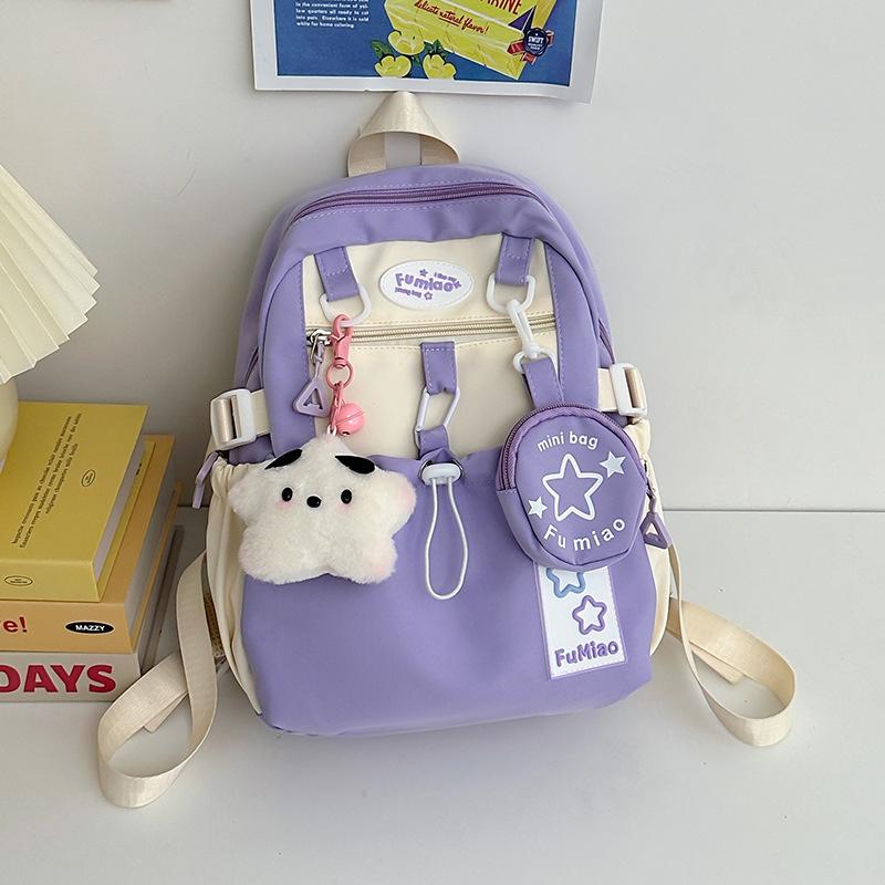 Schoolbag Summer 1011 Pentagram Backpack Japanese Cute ins Milk Huhu Little Girl Fresh Versatile Travel Backpack