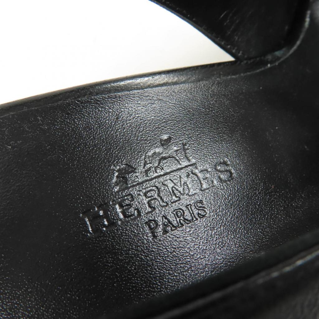 Hermes Pumps Antim 55 Slingbacks aus Leder mit spitzer Zehenpartie schwarzes Leder Damen 36 Gebraucht