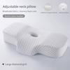 Ergonomic Orthopedic Memory Foam Neck Support Pillow Comfortable Removable Cover Customized Sleeping Travel Positioner