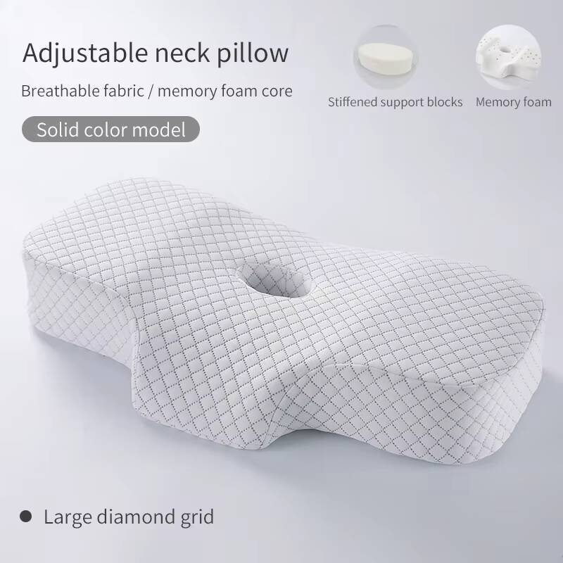 Ergonomic Orthopedic Memory Foam Neck Support Pillow Comfortable Removable Cover Customized Sleeping Travel Positioner