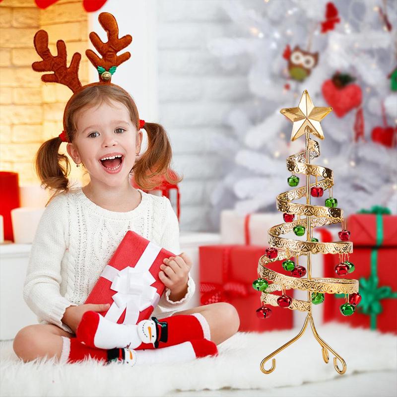 1PC Christmas Decoration Christmas Topper with Small Bells Elegant Spiral Christmas Tree Home Multiple Options Available