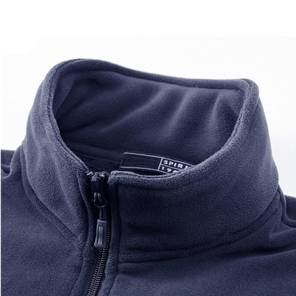 2025 Winter Thicken Polar Fleece Jacket Warm Windproof Full Zip Up Coat Multiple Zipper Pockets Outdoors Plus Size Jackets Outwear