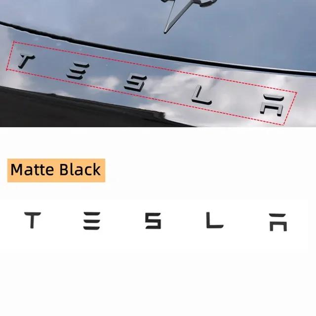 1pcs 3D ABS Logo Tesla Emblem Letters Car Trunk Badge Rear Letter Label Electroplated For MODEL 3 MODEL S X Modified accessories
