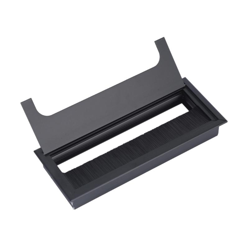 Table Cable Box Cover Aluminum Brush Opening Insert for Office Desks, Home Desks, and Daily Desk Cable Routing