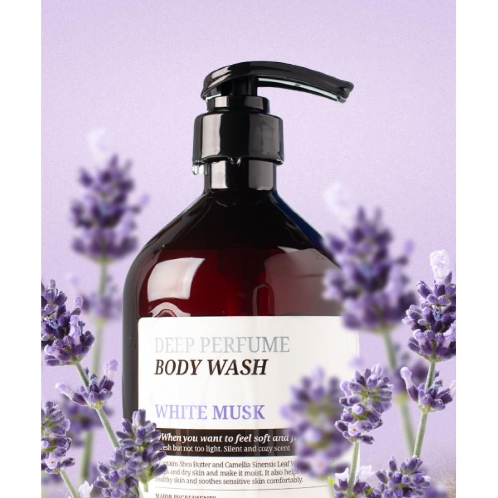 W.skin Laboratory Deep Perfume Highly Moisturizing Body Wash 1000ml  2 Types Baby Powder Fragrance  White Musk Fragrance